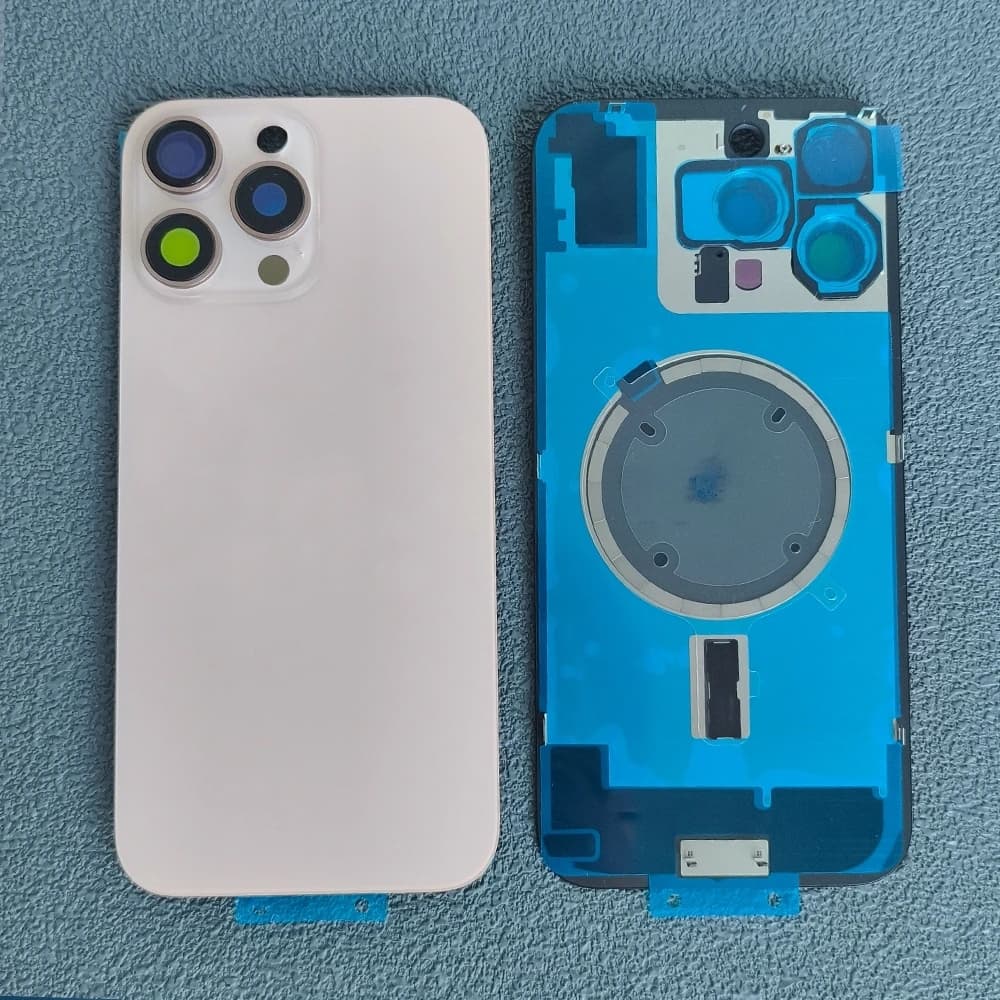 For iPhone 16/16Pro/16Pro Max/16e/16 Plus Back Cover Glass with Big Hole Bar Design Battery Housing Rear Glass Replacement for iPhone